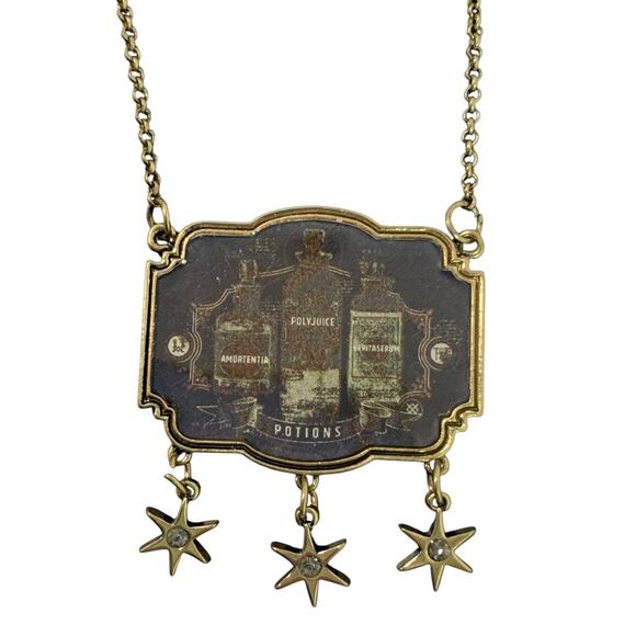 Harry Potter New Bioworld Potions Necklace Antiqued Look - Picture 2 of 7
